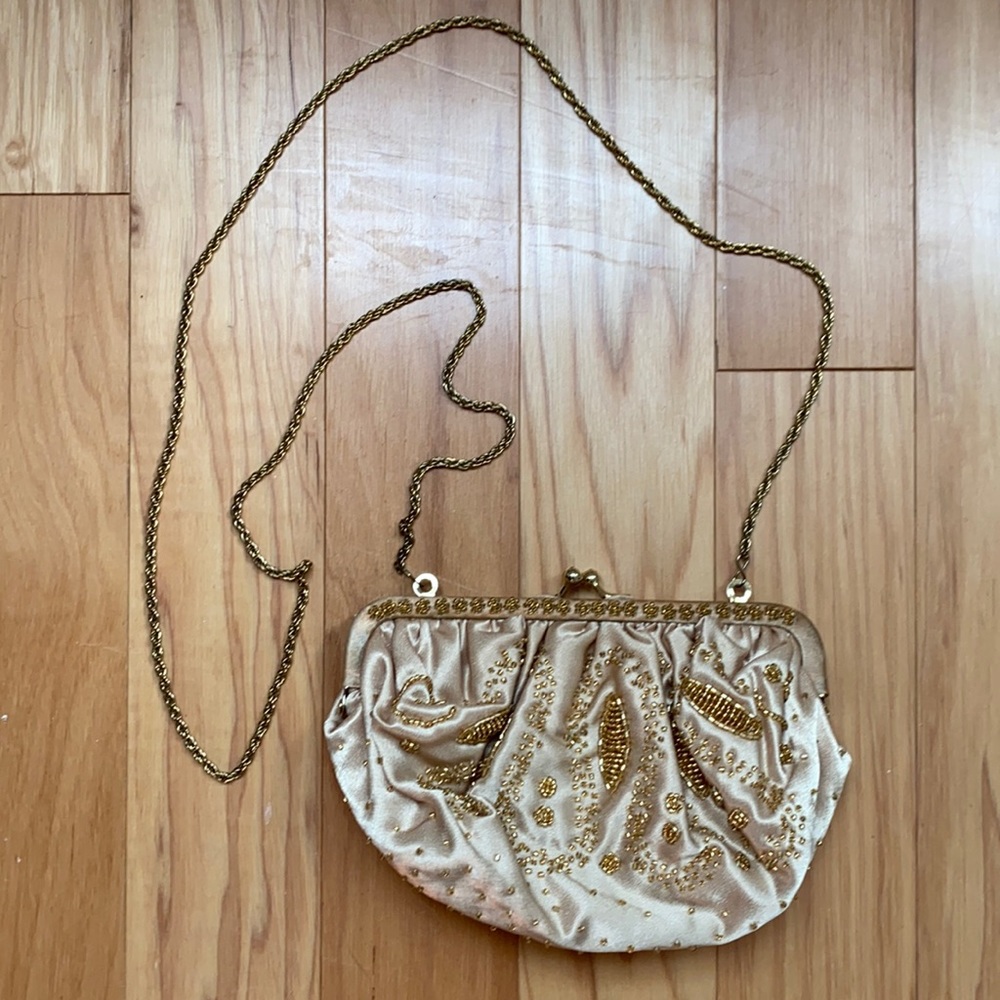 Gold Beaded Purse